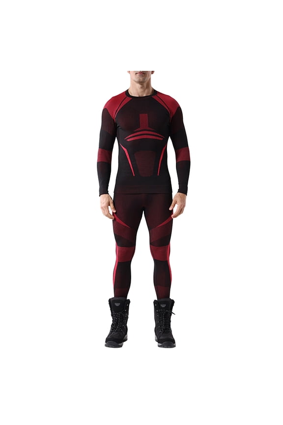 Men's Thermal Base Layer, Moisture-Wicking Long Johns with Lining, Lightweight Insulated Ski Underwear for Cold Weather Sports and Outdoor Training