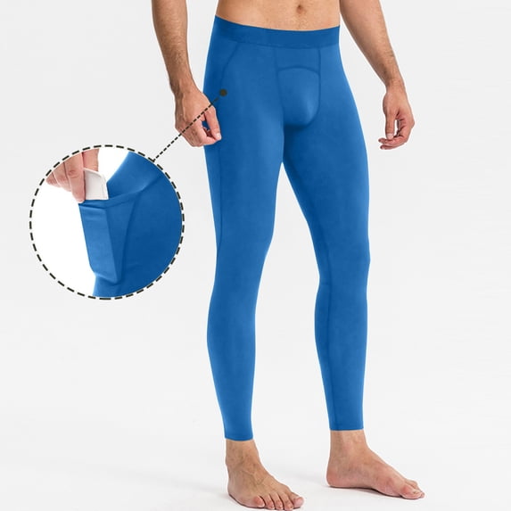 Men's Thermal Compression Pants, Athletic Sports Leggings & Running Tights, Quick Fit Gym Basketball Athletic Base Layer Bottoms