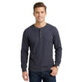 thumbnail image 1 of Men's Thermal Cotton Waffle-Knit Long Sleeve Henley Shirt, Charcoal Gray, X-Large, 1 Pack, 1 of 7
