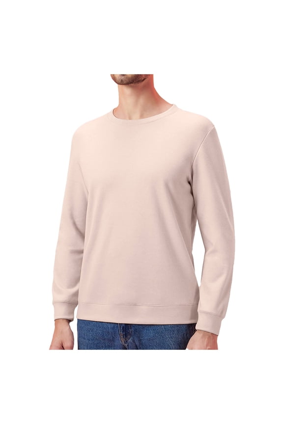 Men's Thermal Crew Neck Base Layer Shirt Warm Woolen Underwear Soft Comfortable Breathable Winter Top for Cold Weather Mens Casual Crew Neck Basic Tees