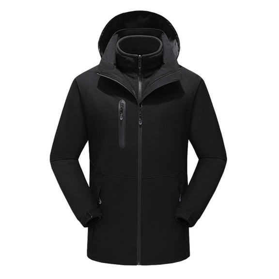 Men's Thermal Heated Jacket Winter Warm Liner Ski Clothing Cold Weather Outdoor Windproof Casual Coat