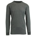 thumbnail image 1 of Men's Crew Neck Waffle-Knit Long Sleeve Thermal Shirts, 1 of 5
