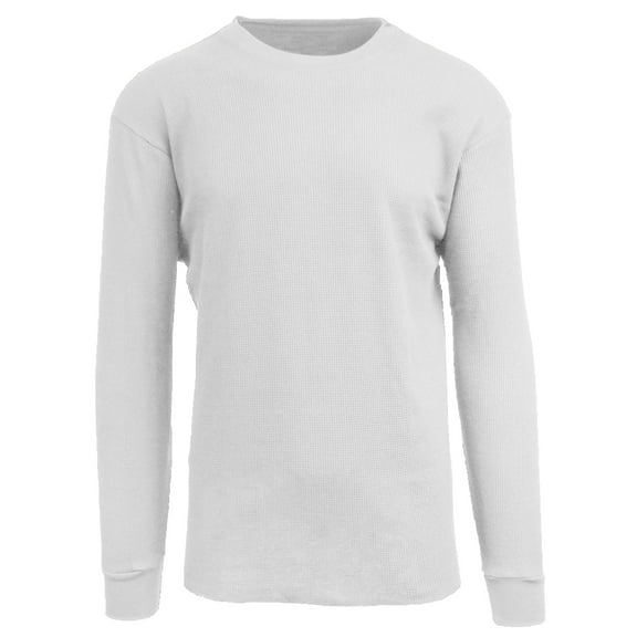 Men's Crew Neck Waffle-Knit Long Sleeve Thermal Shirts