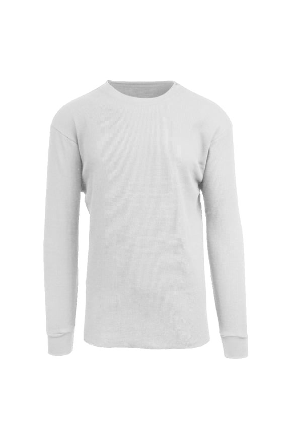 Men's Crew Neck Waffle-Knit Long Sleeve Thermal Shirts