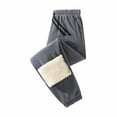 thumbnail image 1 of Men's Thermal Leggings Casual Fleece Lined Base Layer Winter Warm Thickened Joggers Gray 3XL, 1 of 4