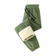 thumbnail image 1 of Men's Thermal Leggings Casual Fleece Lined Base Layer Winter Warm Thickened Joggers Green 3XL, 1 of 5