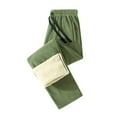 thumbnail image 1 of Men's Thermal Leggings Casual Fleece Lined Base Layer Winter Warm Thickened Joggers Green 4XL, 1 of 4