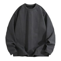 Men's Thermal Long Sleeve Shirt Winter Warm Lined Undershirt Base Layer Top Cold Weather Grey 5XL