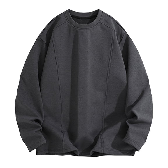 Men's Thermal Long Sleeve Shirt Winter Warm Lined Undershirt Base Layer Top Cold Weather Grey 5XL