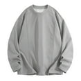 thumbnail image 1 of Men's Thermal Long Sleeve Shirt Winter Warm Lined Undershirt Base Layer Top Cold Weather Light Gray 4XL, 1 of 9