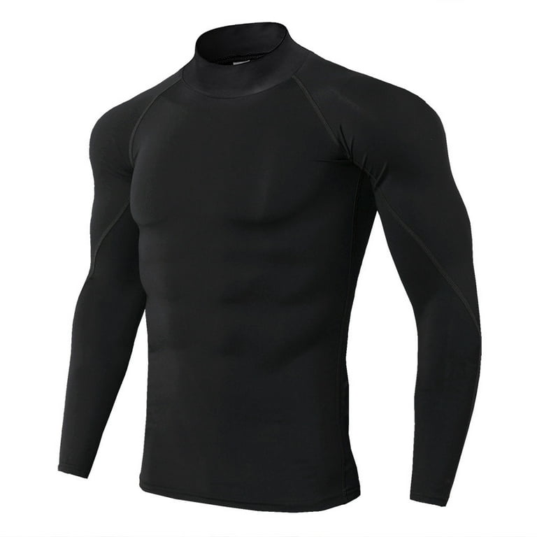 Men's Compression Top, Sports Long Sleeve Shirts, Athletic Base Shirt,  Winter Fitness Equipment