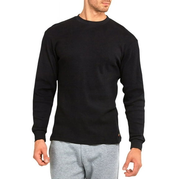 Men's Thermal Shirt Cotton Waffle-Knit Long Sleeve Crew Neck Thick Warm Tops S-3XL Plain Regular Big & Tall Menswear Casual Winter Fall Spring Basic