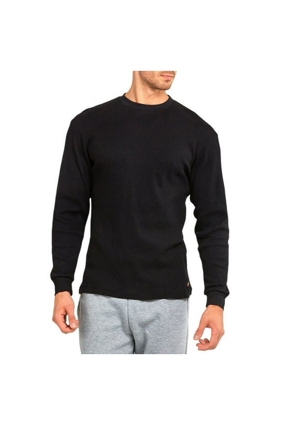 Men's Thermal Shirt Cotton Waffle-Knit Long Sleeve Crew Neck Thick Warm Tops S-3XL Plain Regular Big & Tall Menswear Casual Winter Fall Spring Basic