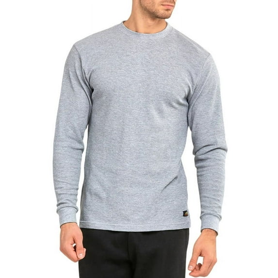 Men's Thermal Shirt Cotton Waffle-Knit Long Sleeve Crew Neck Thick Warm Tops S-3XL Plain Regular Big & Tall Menswear Casual Winter Fall Spring Basic