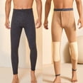 thumbnail image 1 of Men's Thermal Underwear Bottom Long Johns Pants Base Layer Lightweight Midweight Heavyweight Cold Weather Winter Fleece Lined Leggings Warm Thick Tights Soft Stretchy Kneepad Thickening Trousers, 1 of 3