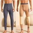 thumbnail image 1 of Men's Thermal Underwear Bottom Long Johns Pants Base Layer Lightweight Midweight Heavyweight Cold Weather Winter Fleece Lined Leggings Warm Thick Tights Soft Stretchy Kneepad Thickening Trousers, 1 of 3