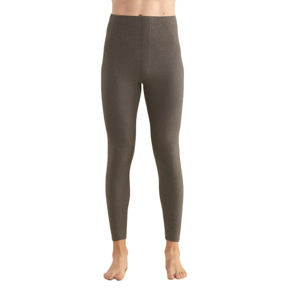 Men’s Thermal Underwear Bottoms Slim Fit Fleece Lined Long Johns Winter Warm Base Layer Leggings Solid Color Soft Comfy Cold Weather Pants