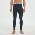 thumbnail image 1 of Men's Thermal Underwear Bottoms Winter Warm Thin Long Youth Slim Fit Mid Low Waist Casual Pants, XXL, Navy, 1 of 5