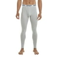 thumbnail image 1 of Men's Thermal Underwear Bottoms Winter Warm Thin Long Youth Slim Fit Mid Low Waist Casual Pants, XXXL, Grey, 1 of 6