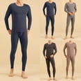 thumbnail image 1 of Men's Thermal Underwear Base Layer Set Mens Velvet Thermal Underwear Set Base Layer Men Brown L, 1 of 5