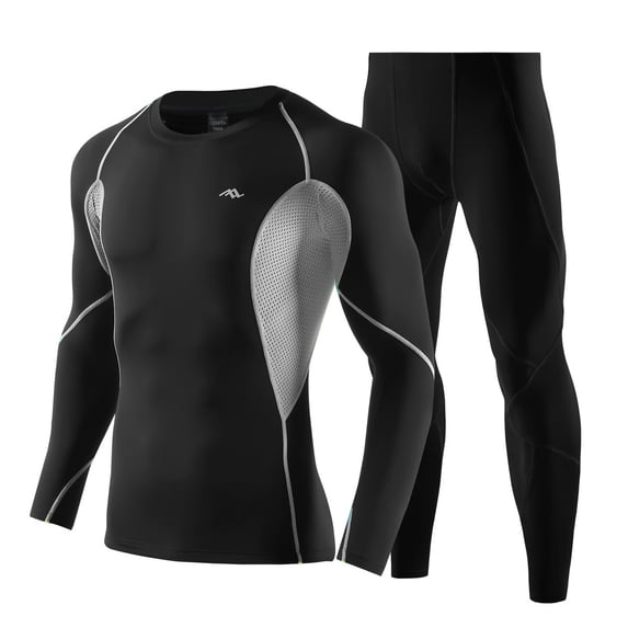 Men's Thermal Underwear Fleece Lined Performance Fleece Tactical Sports Shapewear Thermal Set