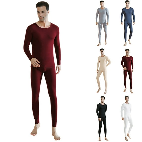 Men's Thermal Underwear Thermal Underwear Men Lined Base Layer Set Cold Weather Base Layer Men GY1 L