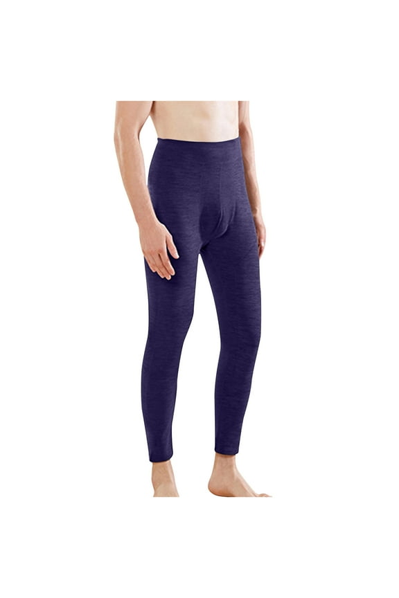 Men's Thermal Underwear Pants Thick Warm High Waisted Long Johns Fall Winter PJ Bottoms