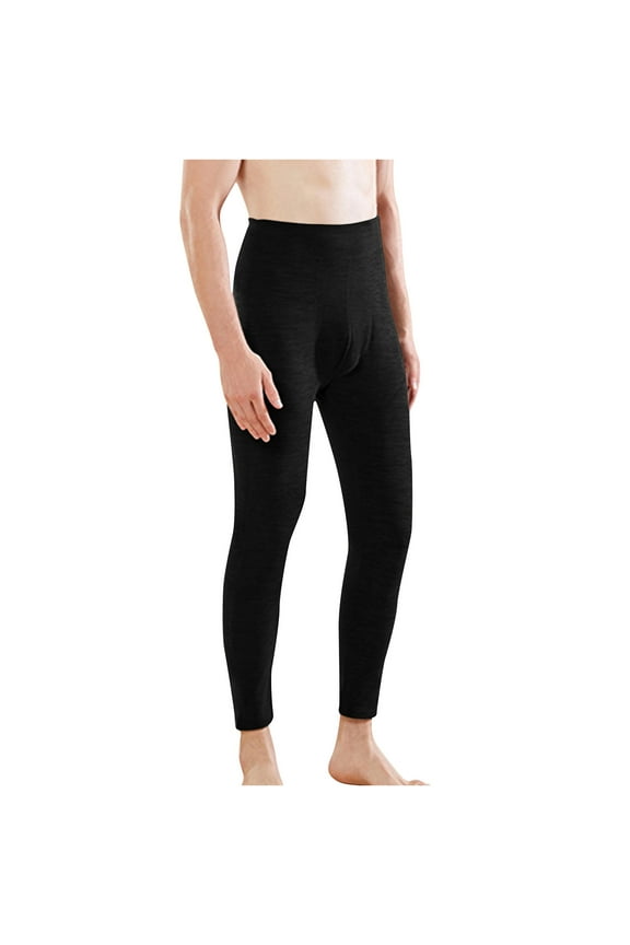 Men's Thermal Underwear Pants Thick Warm High Waisted Long Johns Fall Winter PJ Bottoms