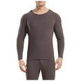 thumbnail image 1 of Men's Thermal Underwear Round Neck T-Shirt Double Woolen Base Layer Thin Comfortable Autumn Coat Wear Mens Casual Crew Neck Basic Tees, 1 of 4