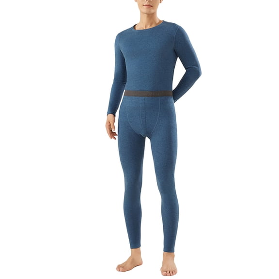 Men’s Thermal Underwear Set – Fleece-Lined Base Layer for Cold Weather & Gym