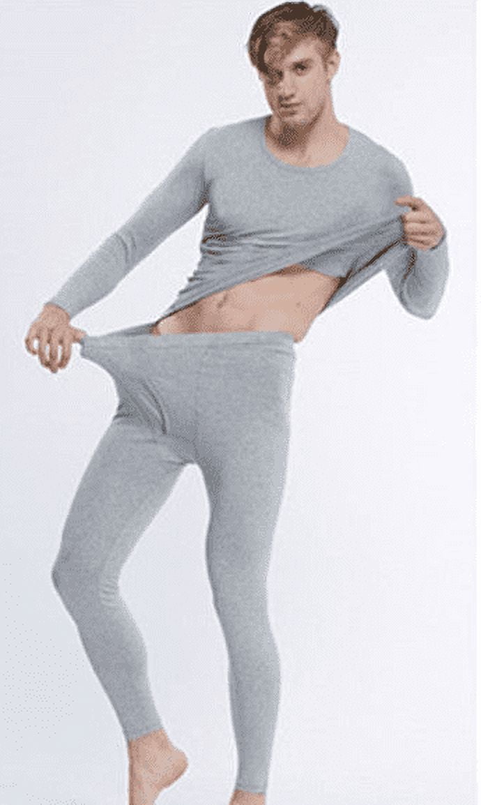 Men's Thermal Underwear Set Long Johns with Fleece Lined Base Layer
