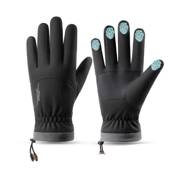 Men‘s Thermal Winter Gloves, Waterproof Insulated Ski Gloves with Touchscreen & Grip, for Snowboarding, Hiking & Work A