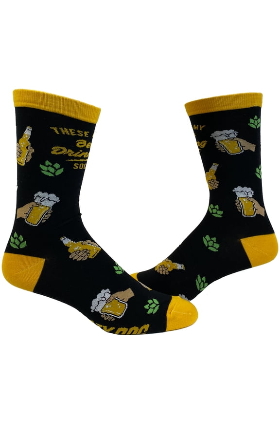 Men's These Are My Beer Drinking Socks Funny Party IPA Brew Graphic Novelty Footwear