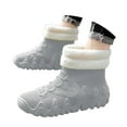 thumbnail image 1 of Men's Thick Bottom Anti Casual Work with Plush Insulation Dual-Use Waterproof Mid Top Snow Boots Gray 39, 1 of 6