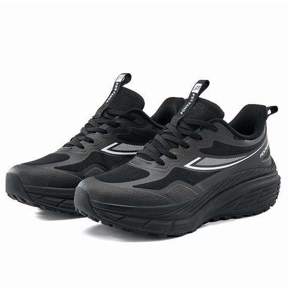 Men's Thick EVA Cushion Trail Running Shoes, Breathable Mesh Non Slip Athletic Sneakers