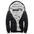thumbnail image 1 of Men's Thick Fleece Lined Hooded Jacket Full Zip Winter Insulated Wool Warm Sweatshirt Coat for Outdoor Snow Conditions, 1 of 7