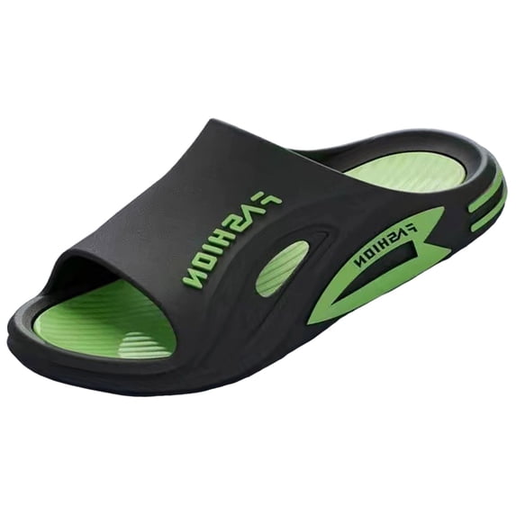 Men's Thick Platform Open Toe Slide Sandals Hollow Out Non Slip Soft EVA Casual Indoor Outdoor Slip On Slippers Summer Shoes, 45