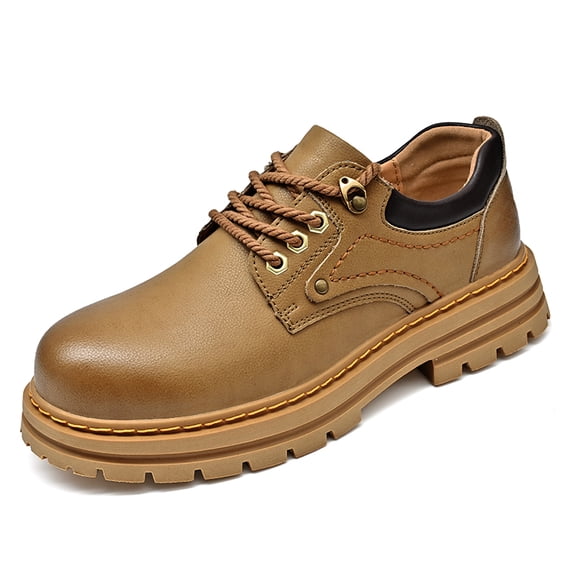 Men's Thick Sole Vintage Leather Workwear Martin Shoes