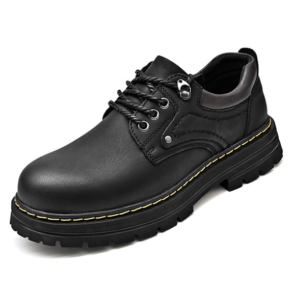 Men's Thick Sole Vintage Leather Workwear Martin Shoes