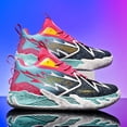 thumbnail image 1 of Men's Thick-Soled Wear- Basketball Shoes, Trendy  Color-Blocked Breathable Sneakers, Fashionable and Versatile,  and Comfortable Running Shoes, Jogging Shoes, 1 of 8