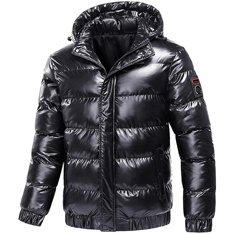 Oversized Fit Puffer Jacket - Black - Men