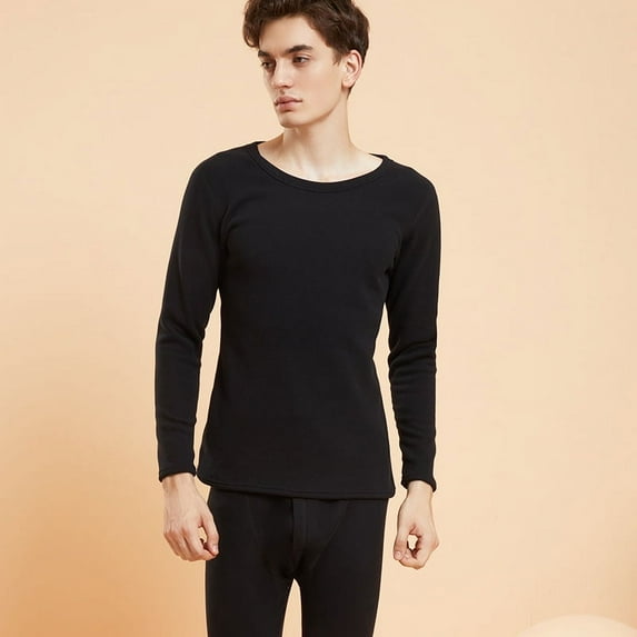 Men's Thickened Camel Wool Thermal Underwear To Wear Cold-proof Autumn Pants Black L