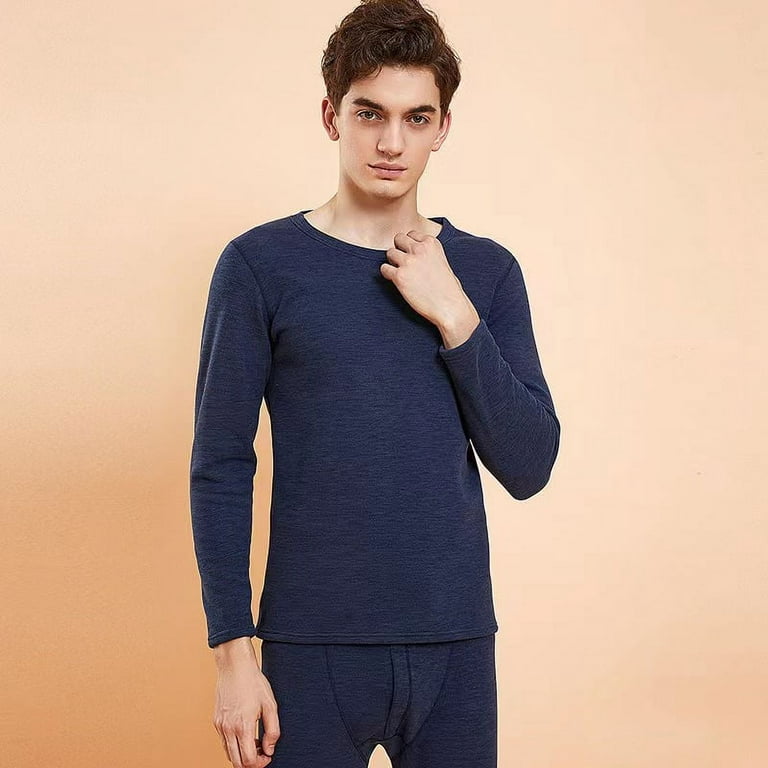 Men's Thickened Camel Wool Thermal Underwear To Wear Cold-proof
