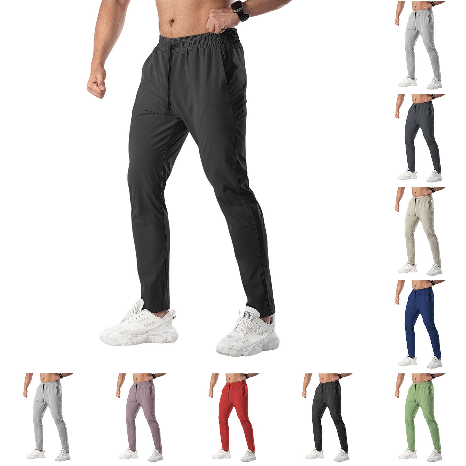 Men's Thin Loose Fit Beach Pants Cargo Pants Joggers Bottoms Elastic Waist Drawstring Quick-Dry Lightweight for Surfing Swimming Outdoor Casual Daily Wear Comfortable Fit
