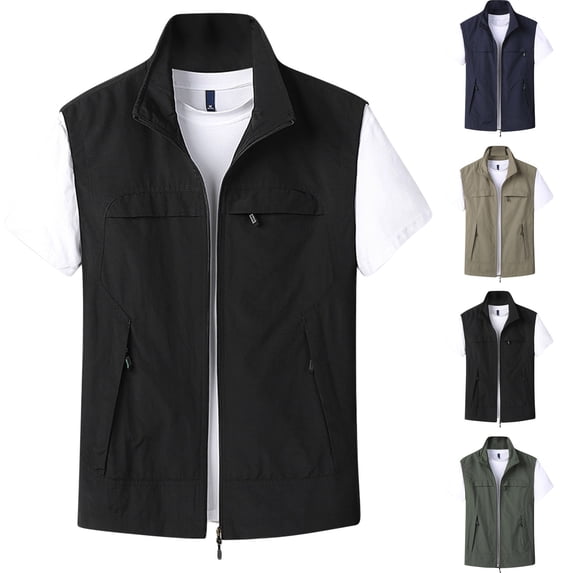 Men's Thin Sports Multi-bag Casual Quick-drying Loose Vest Mountaineering Tooling Outdoor Vest Jackets