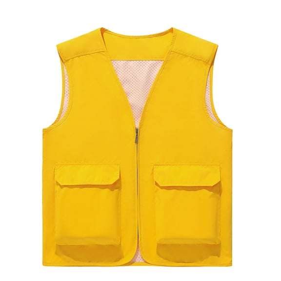 Men's Thin Sports Multi-bag Mountaineering Outdoor Sleeveless Cargo Vest Jacket Loose Casual Outwear