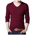 thumbnail image 1 of Men's Thin Wool Sweater Coat V Neck Long Sleeve Knitwear Casual Autumn Warm Soft Lightweight Comfortable Stylish Versatile Layering Piece, 1 of 2