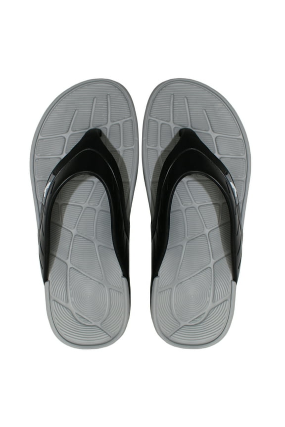 Men's Thong Sandals flip Flops for Indoor Outdoor and Beach, Gray, 12