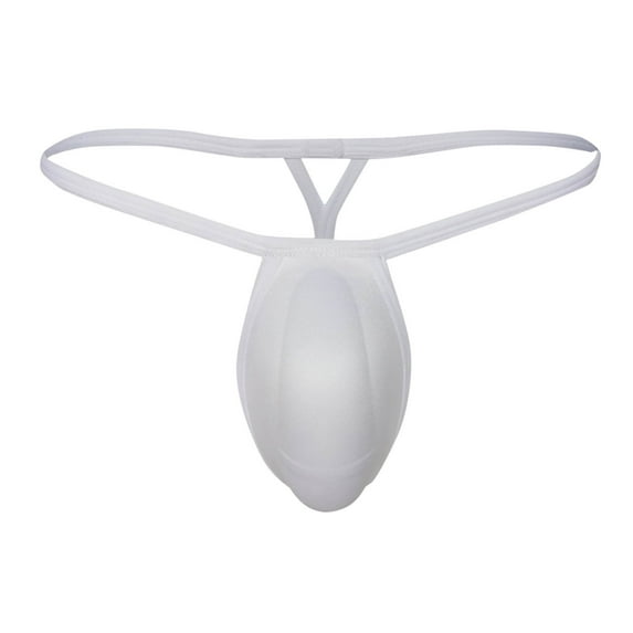 Men's Thong Underwear Low Rise G-String Bikini Briefs Elastic Breathable T-Back Swimsuit Sexy Sponge Pouch Jockstrap