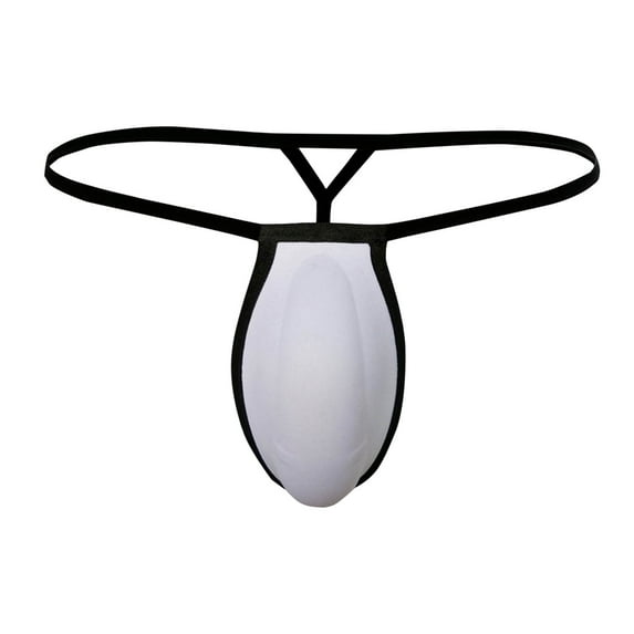 Men's Thong Underwear Low Rise G-String Bikini Briefs Elastic Breathable T-Back Swimsuit Sexy Sponge Pouch Jockstrap